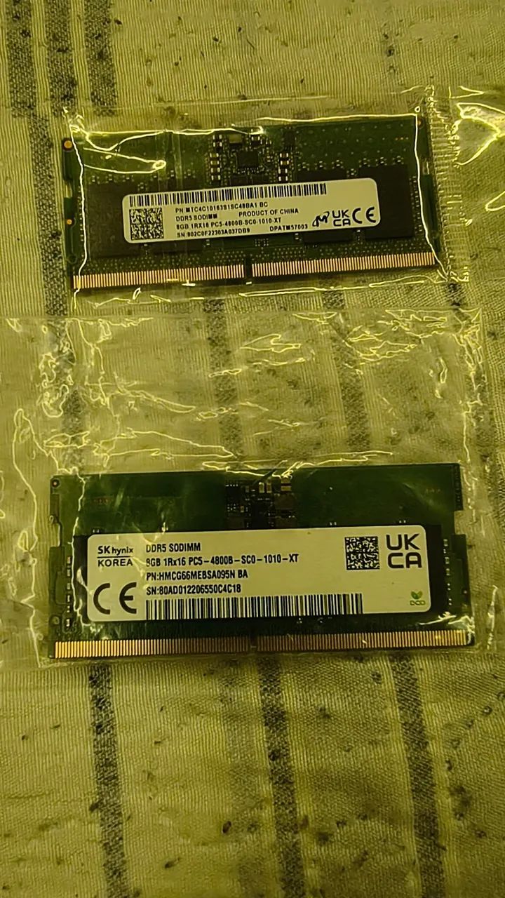 16GB RAM Memory (2x8GB) DDR5 4800MHz for Notebook