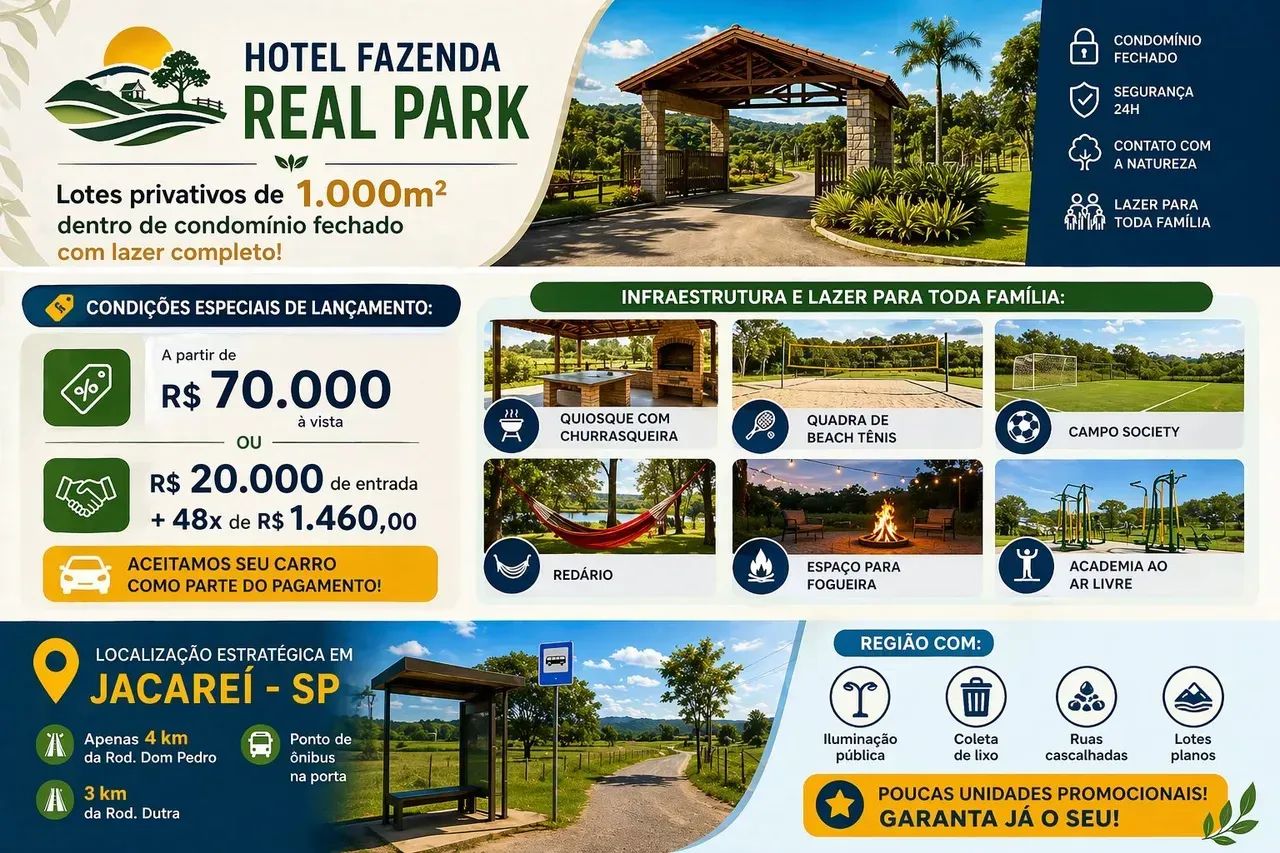 Terrenos com Entrada a Partir de R$ 20 Mil e Parcelas de 48X