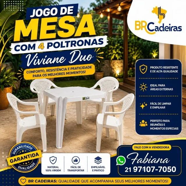 Mesa+ poltronas Viviane 