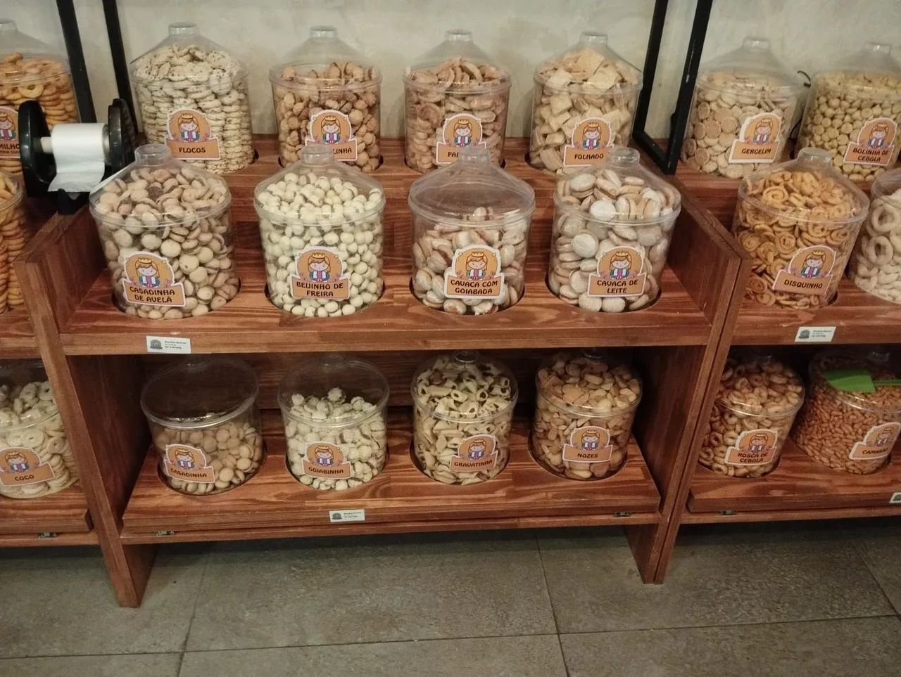 Balcão loja biscoito, empório, grãos, etc..