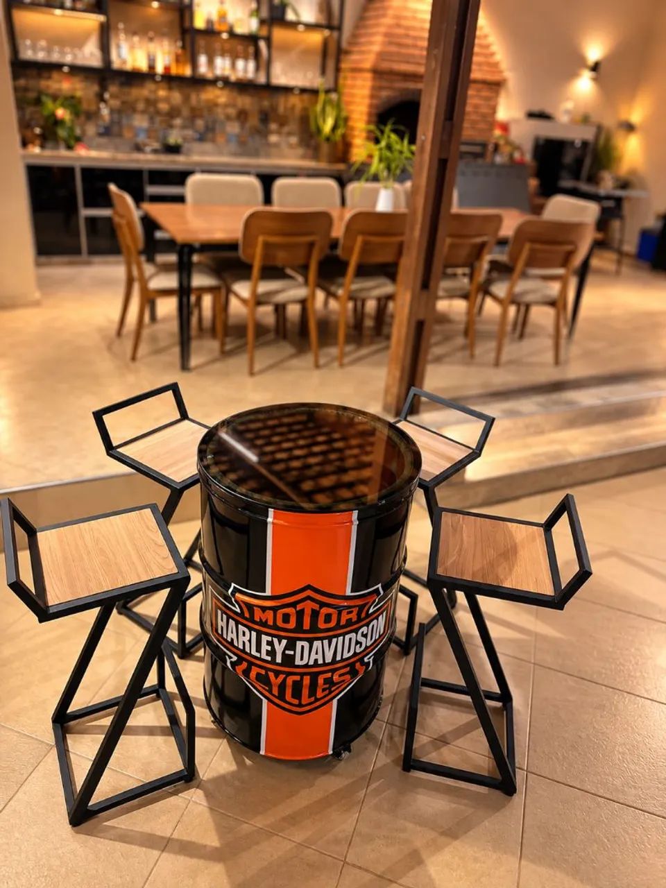 Tambor Personalizado / Mesa Bar - Com ou Sem Banquetas - Qualquer Tema - Foto 3