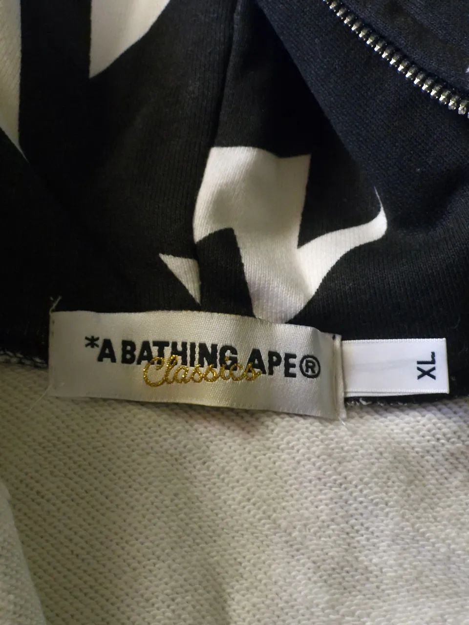 Moletom bape sta star branco/preto - Foto 3