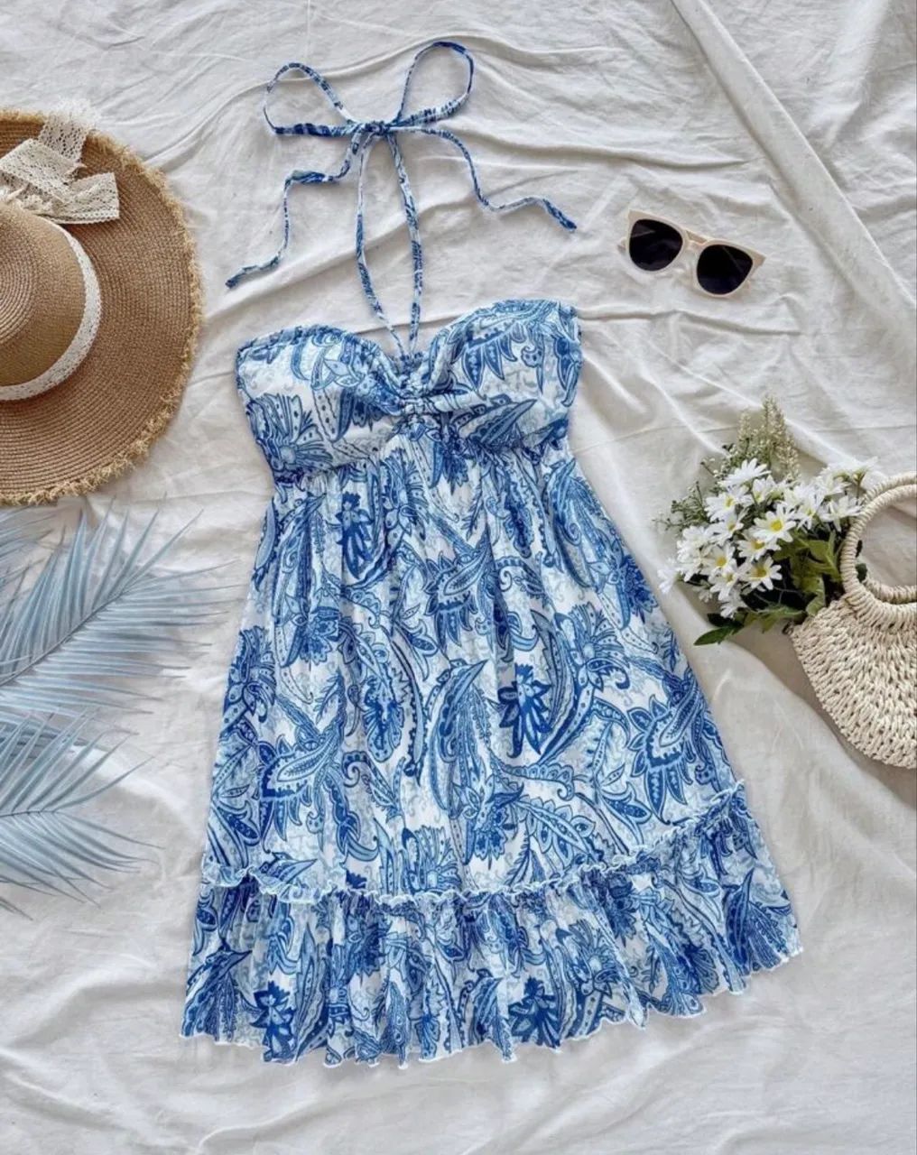vestido feminino estampado azul pp - Foto 3