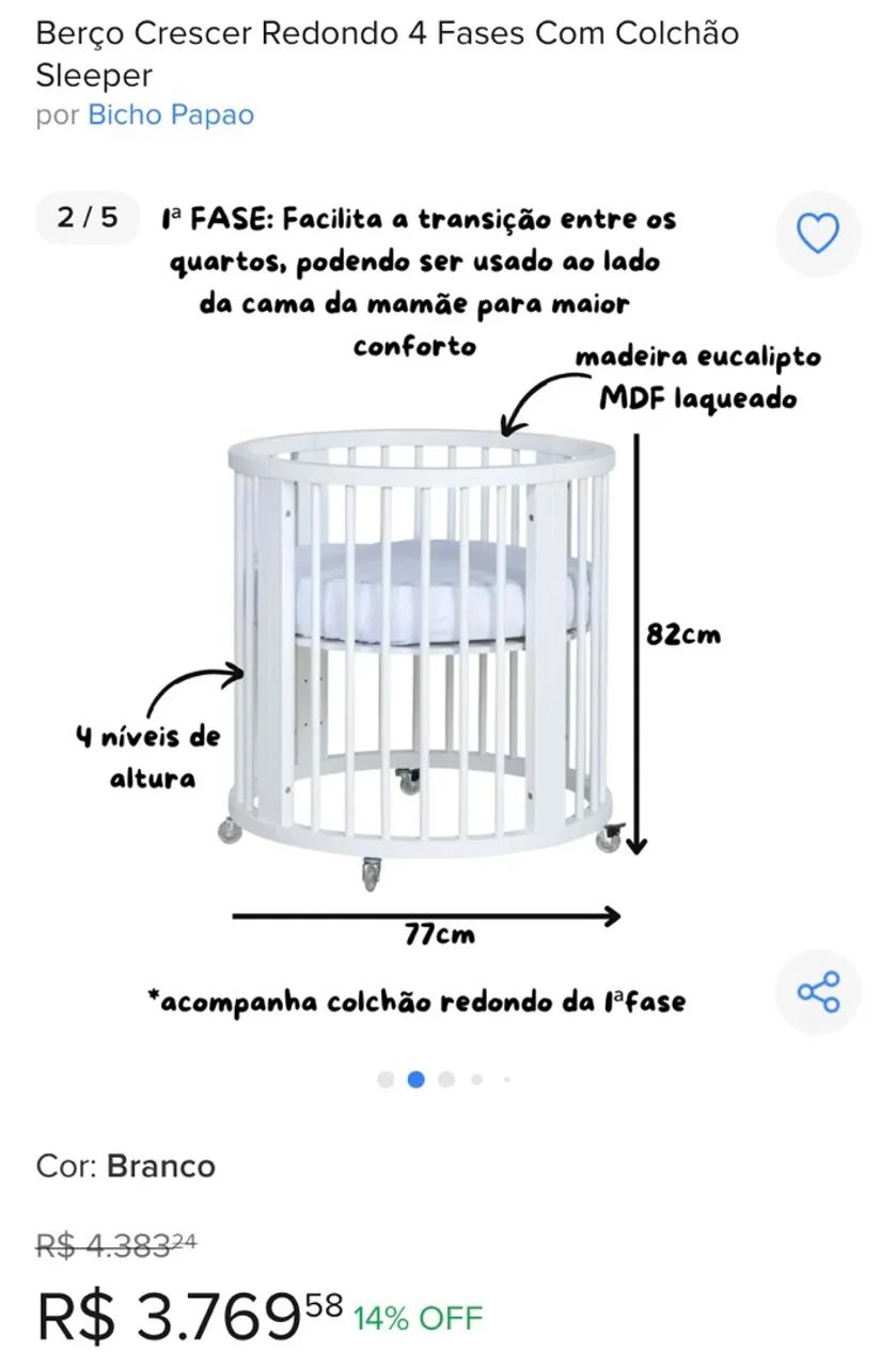 Berço Evolutivo Sleeper - Foto 5