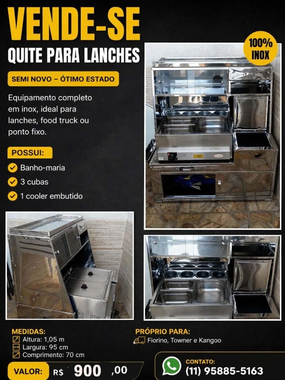Kit automotivo  para lanches