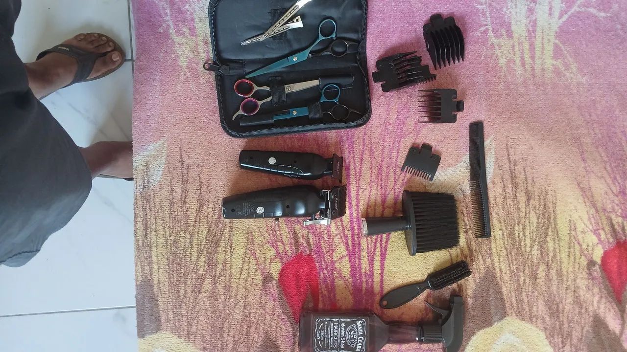 Kit barbeiro kemei