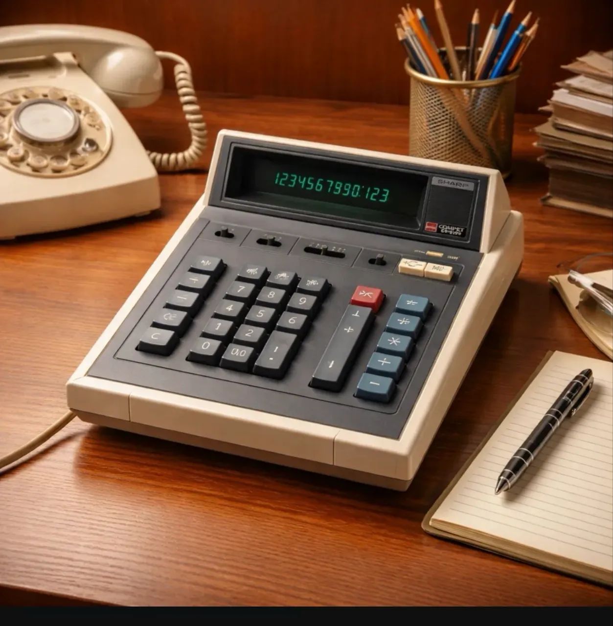 Calculadora Retrô Sharp Compet CS-2109 - Foto 5