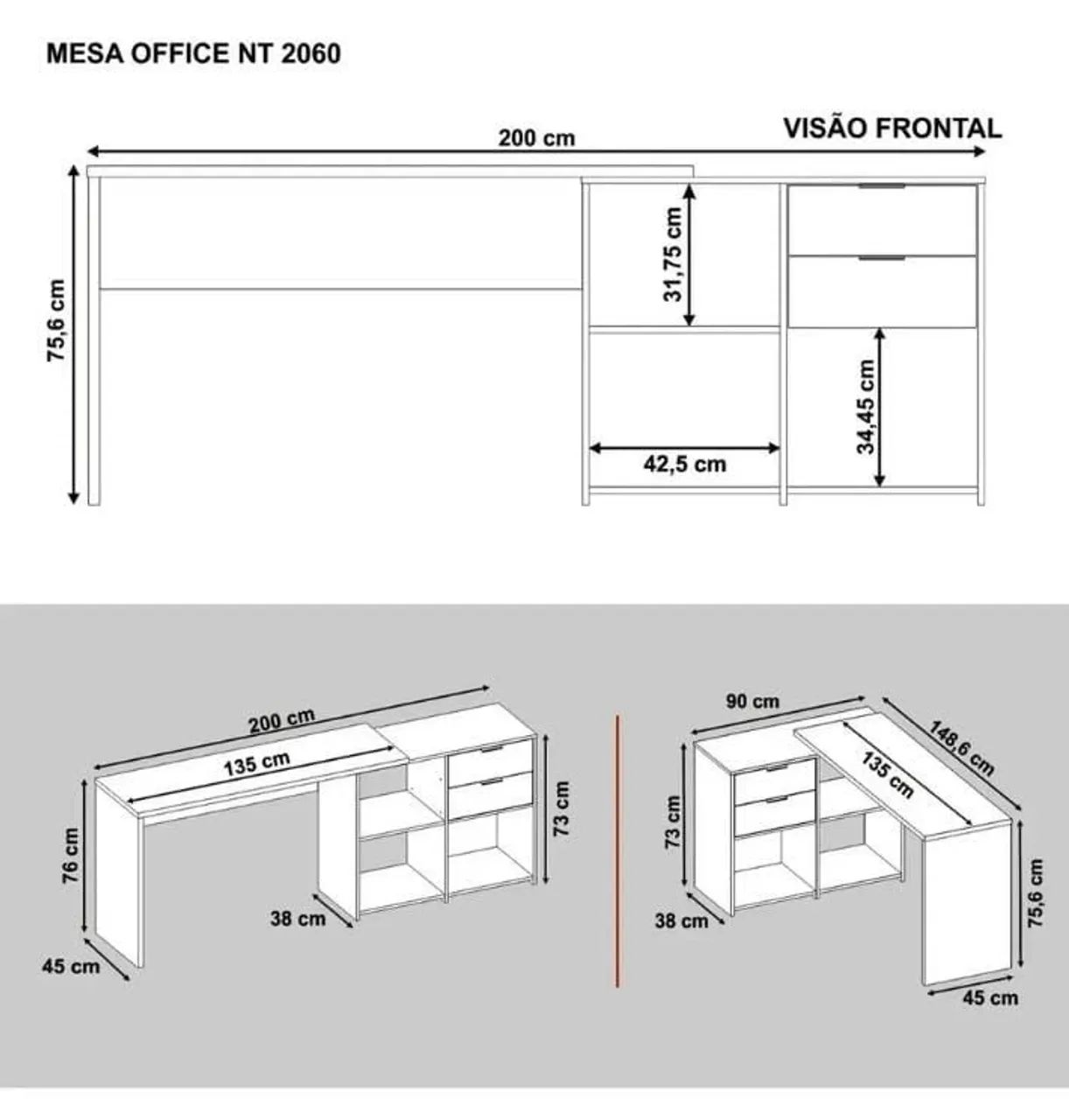 Mesa escrivaninha  - Foto 3