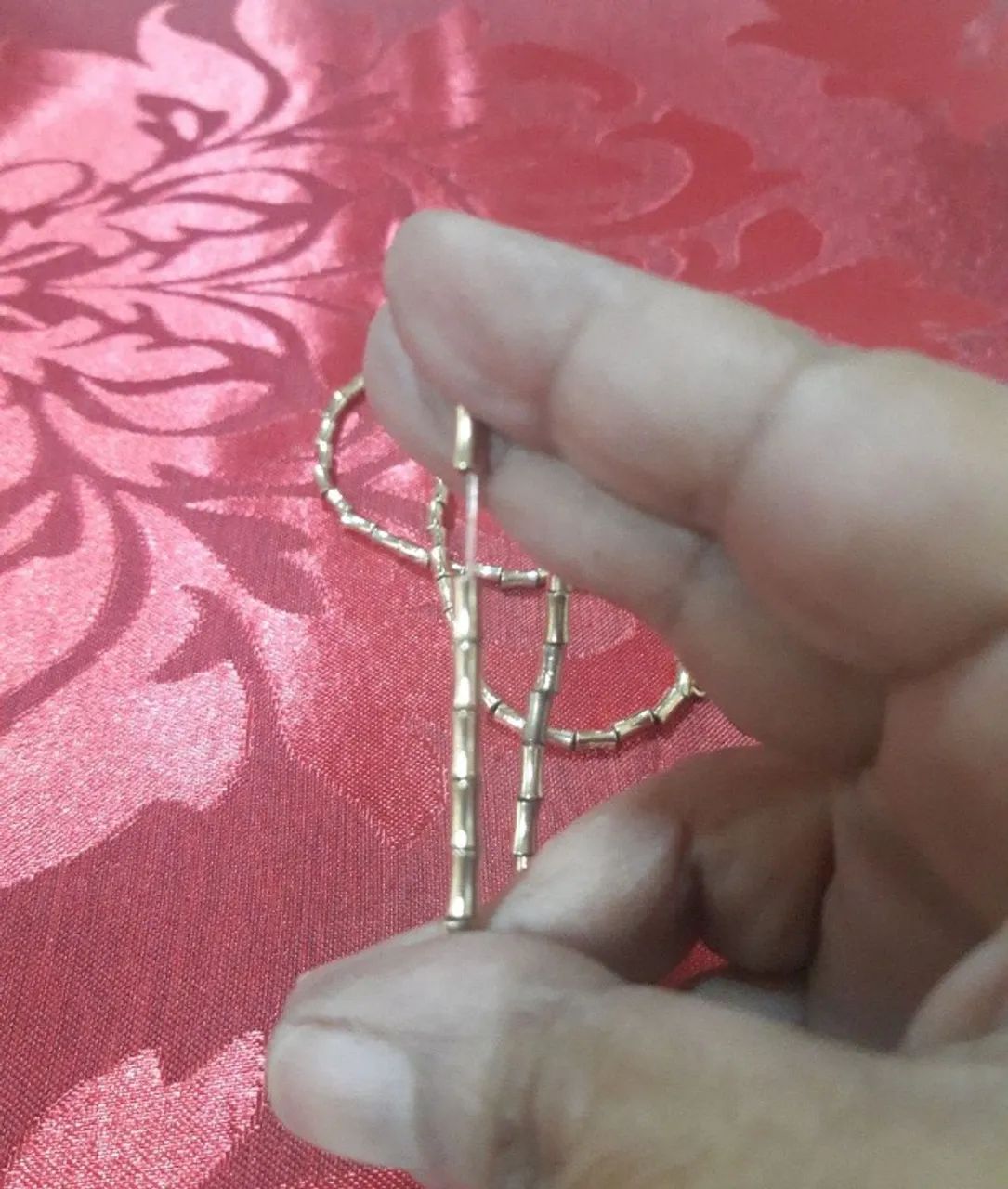 Conjunto de 3 pulseiras banhada a ouro e pingente - Foto 3