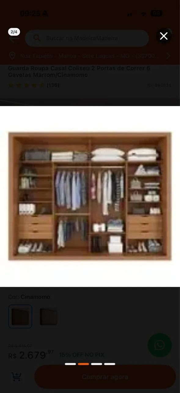 Guarda roupa novinho  - Foto 3