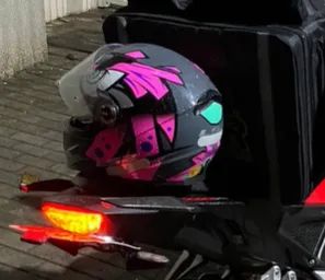 Capacete Ls2 tribal rosa - Foto 2