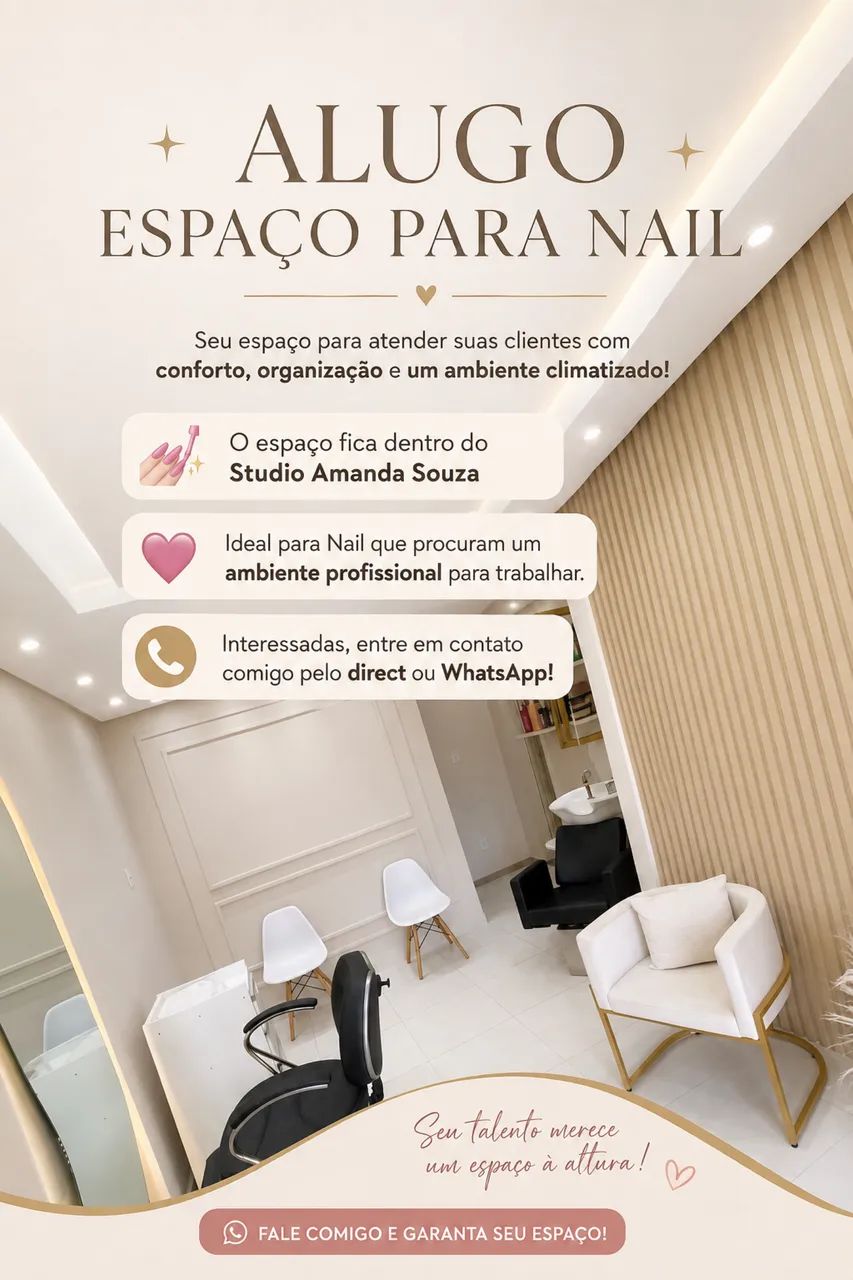 Aluga sala para Nail design 