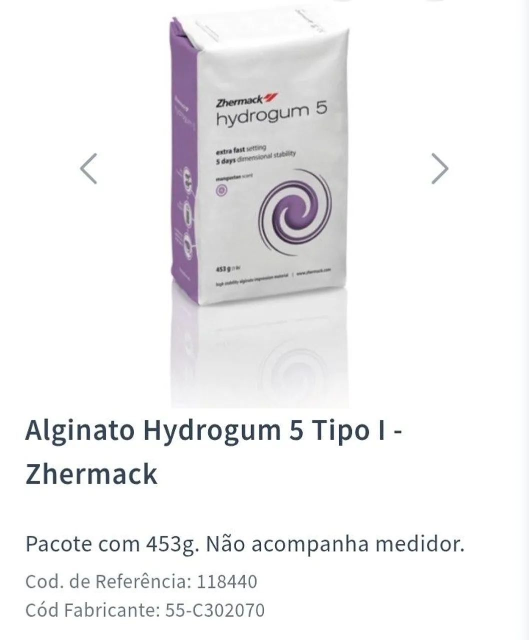 Alginato Hydrogum 5 Zhermack