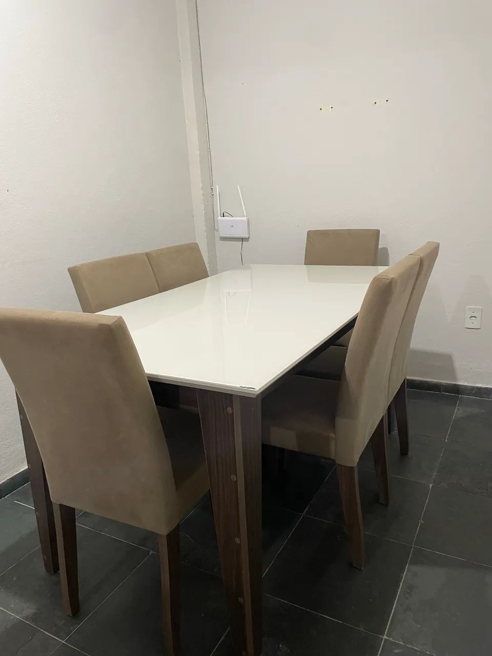 Mesa 6 cadeiras tampo de vidro - Foto 4