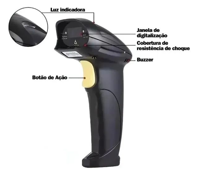Leitor de Código de Barras LUGAO USB com Fio - Funcionando Perfeitamente - Foto 2