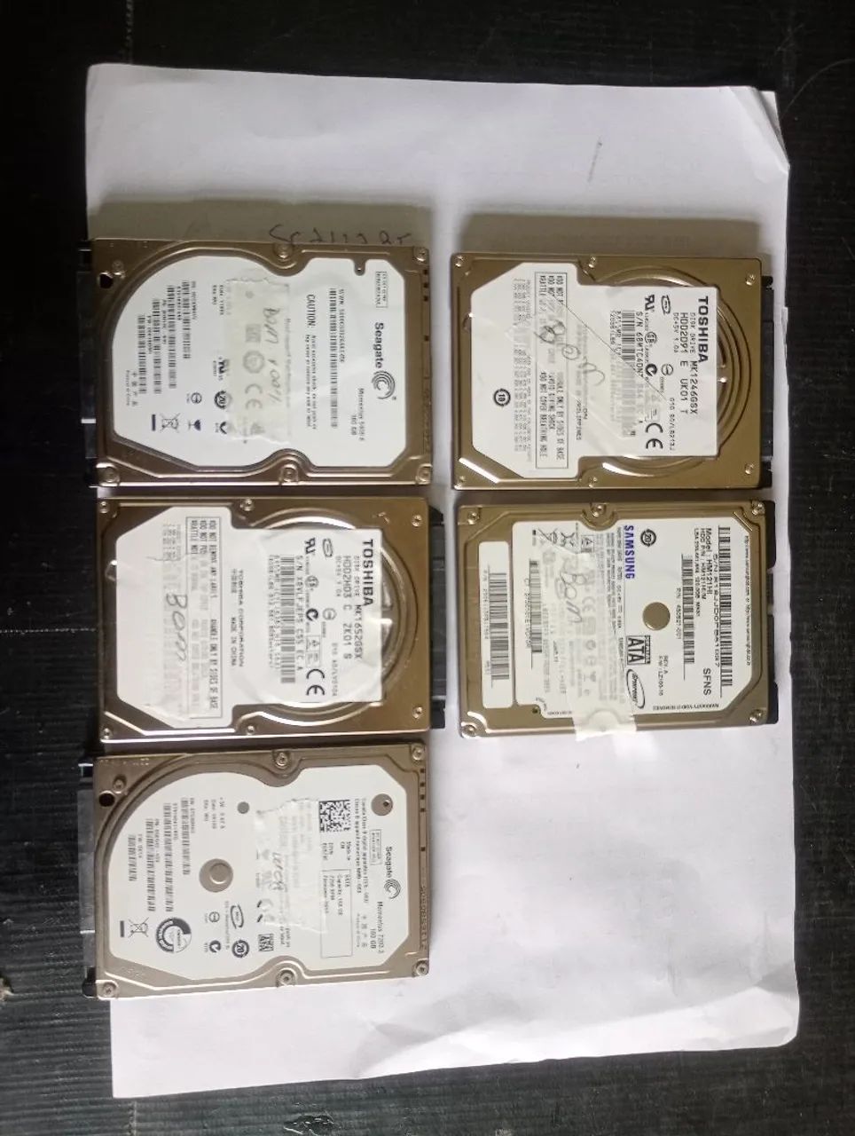 5 HDs SATA 2,5" para notebook