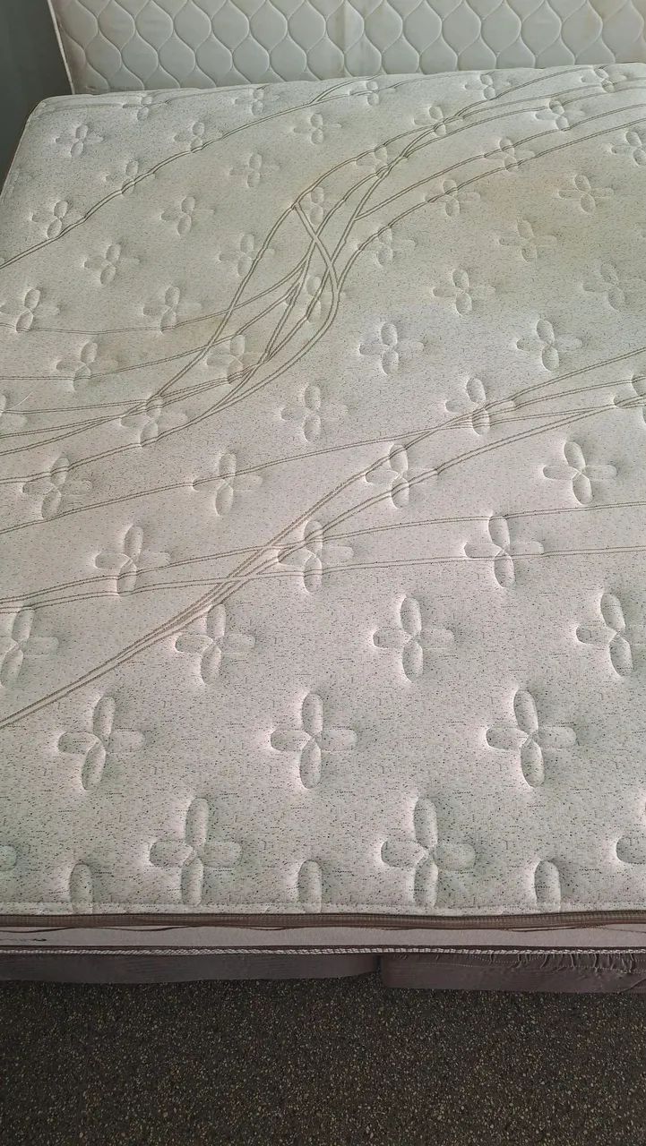 Cama box Queen size colchão herval molas ensacadas bambu  - Foto 4