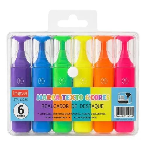 Kit com 4 Pinceis Marca Texto