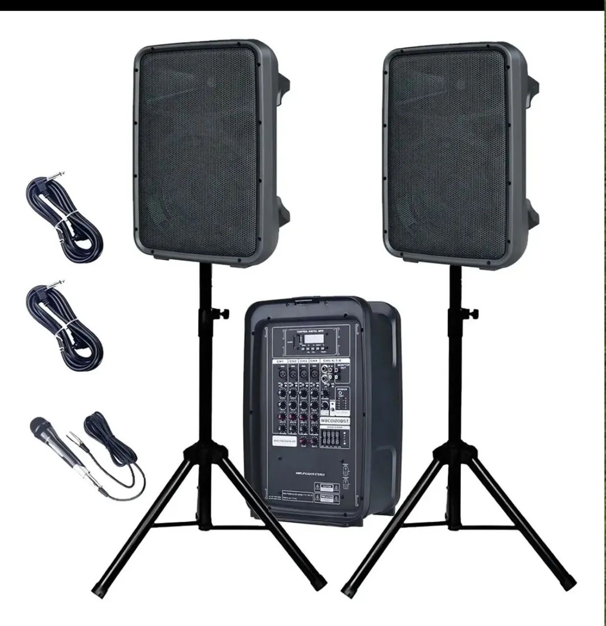 Kit Caixa Amplificada Profissional 8  1000w Mixer Bluetooth - Foto 4