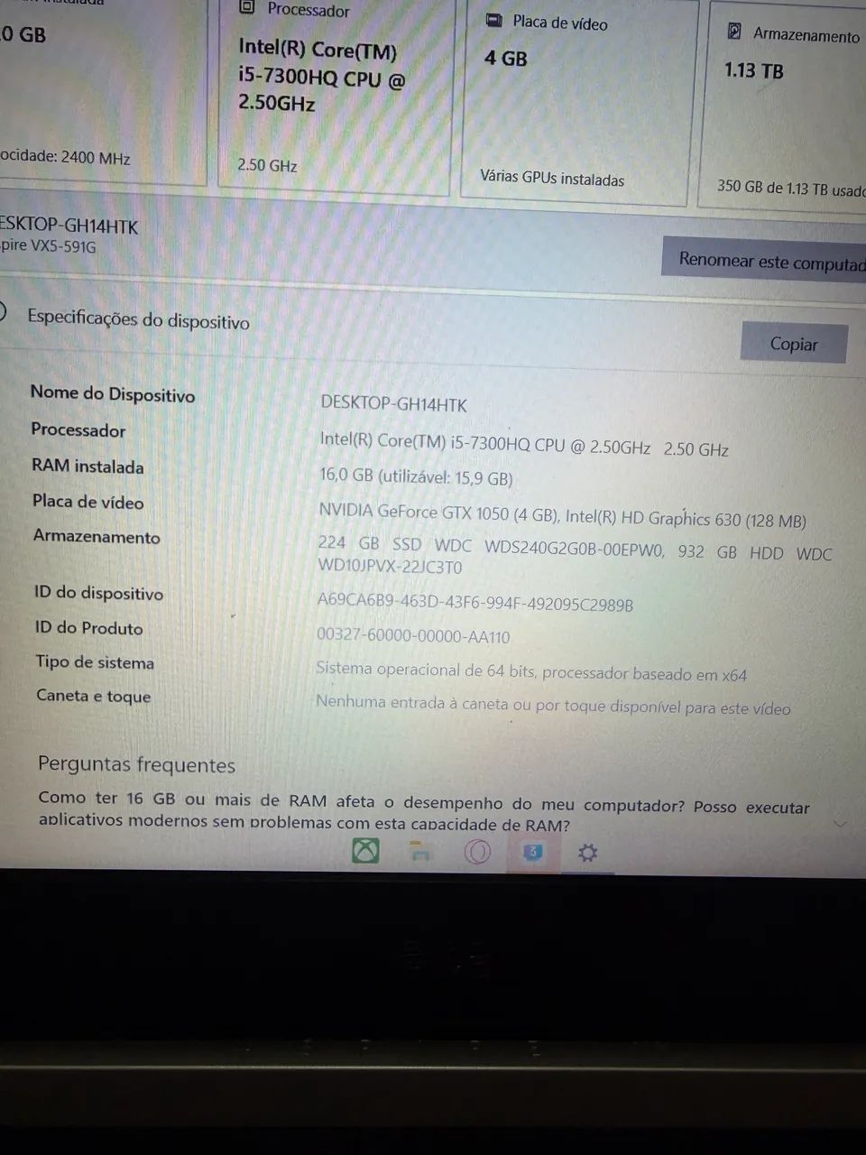 NOTEBOOK ACER ASPIRE V - NOTEBOOK GAMER