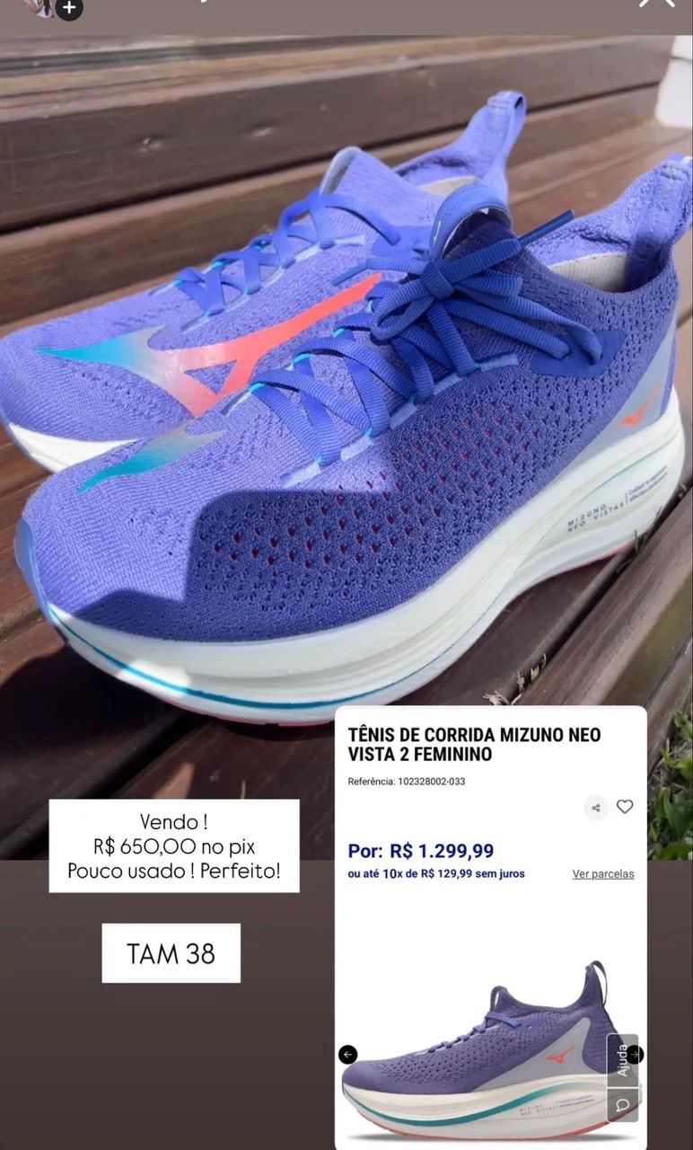 Tênis mizuno Neo Vista 2 Roxo - Calçados Esportivos - Sombrio