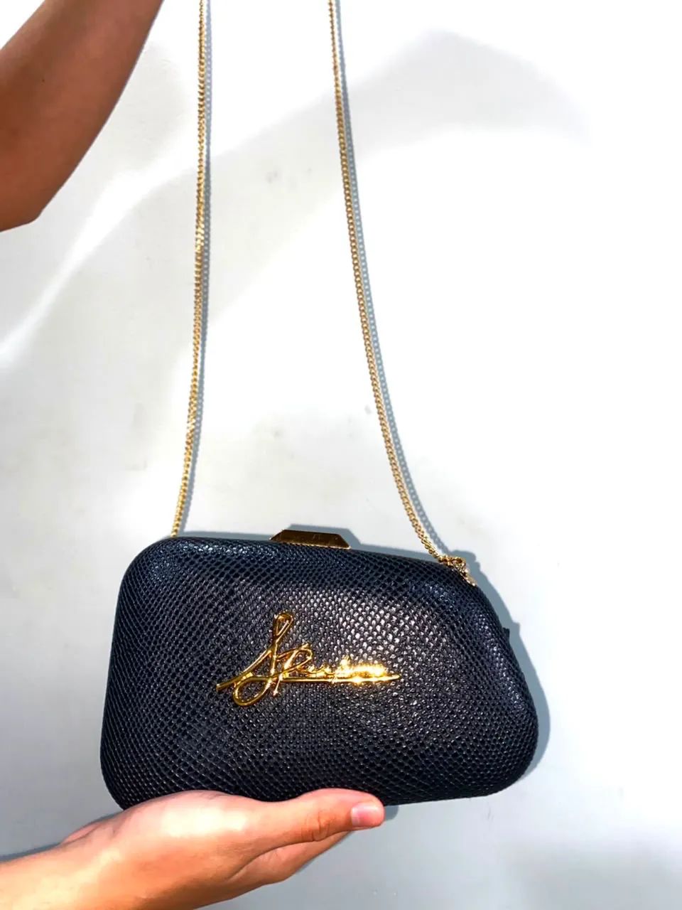 Bolsa/clutch Lança perfume 