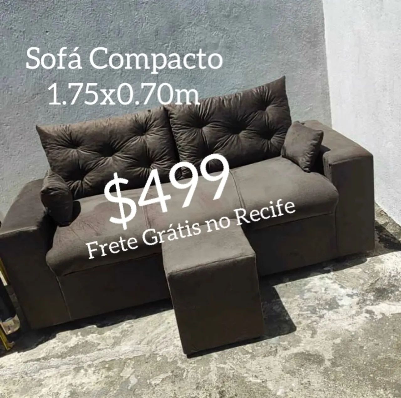 Sofá Compacto Village no suede aveludado  - Foto 4