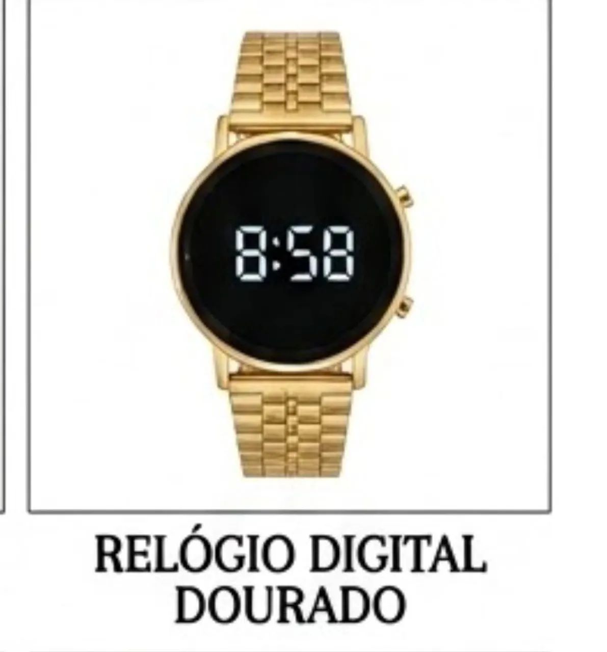 Relogio Dourado Digital