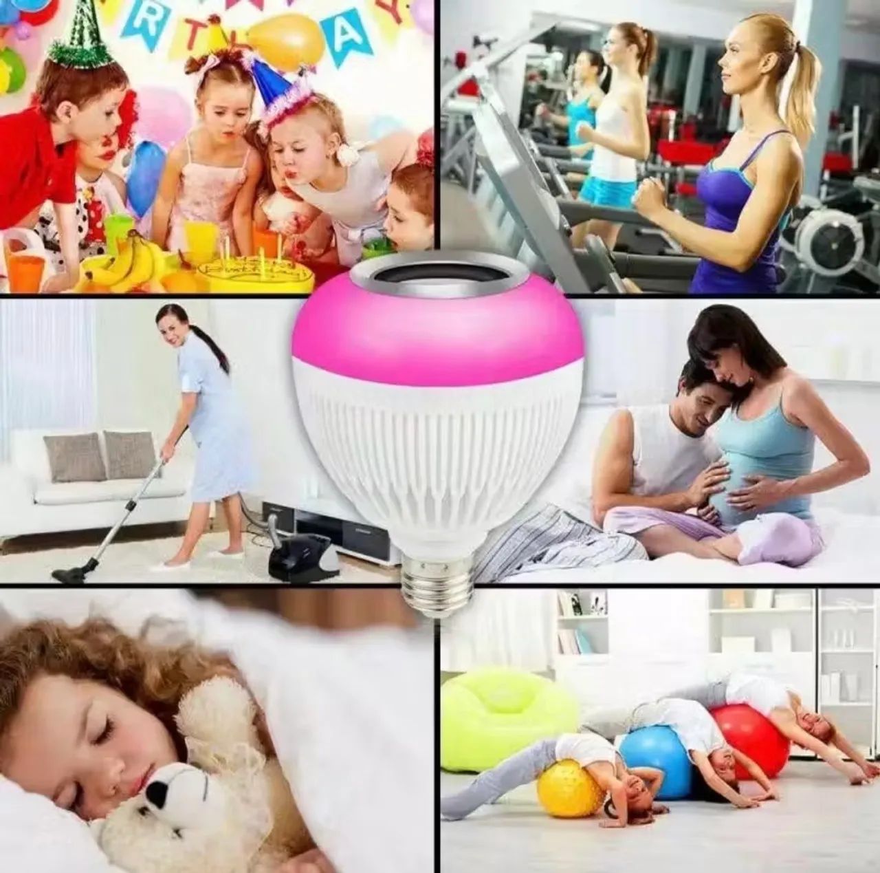Lâmpada Bluetooth de Led caixa de som c/ controle - Foto 3