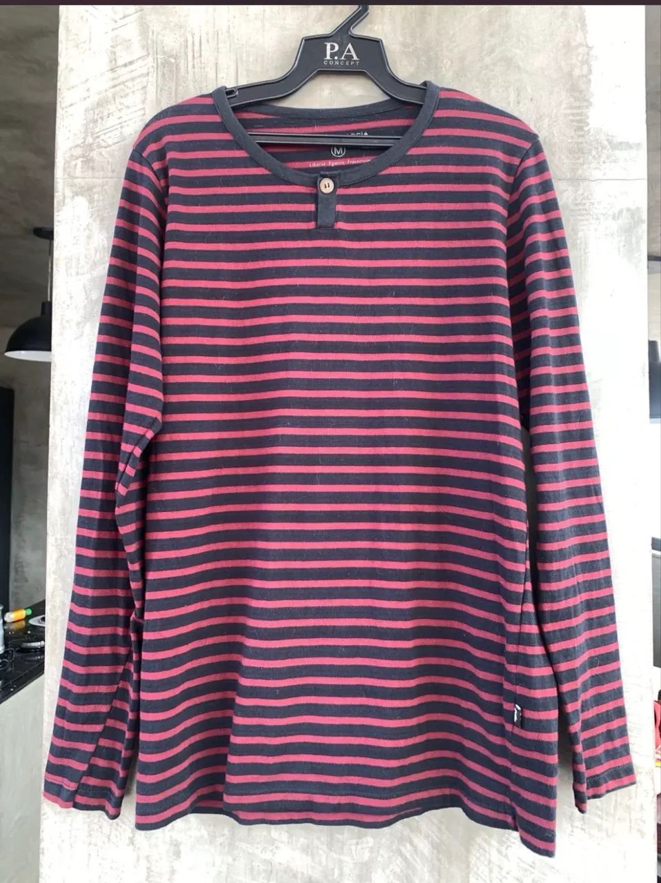 Camiseta listrada manga comprida Garçon Garcia