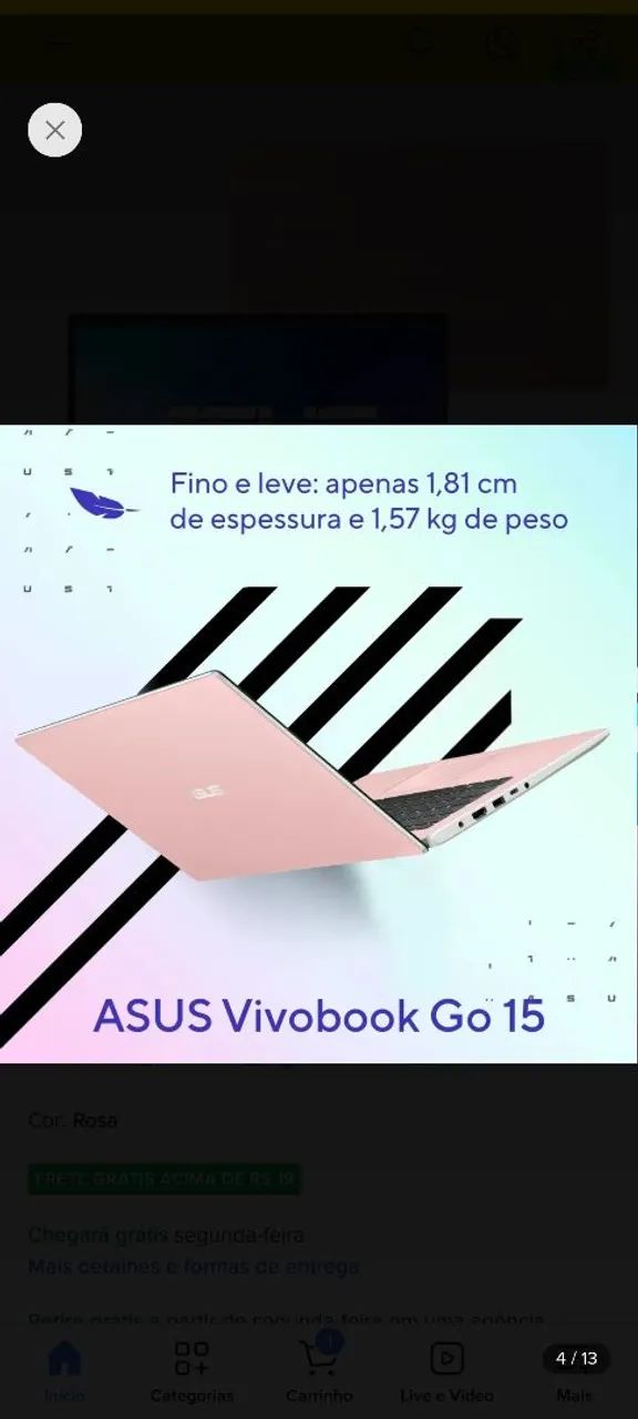 Notebook Asus vivabook Intel Celeron dual core - Foto 4