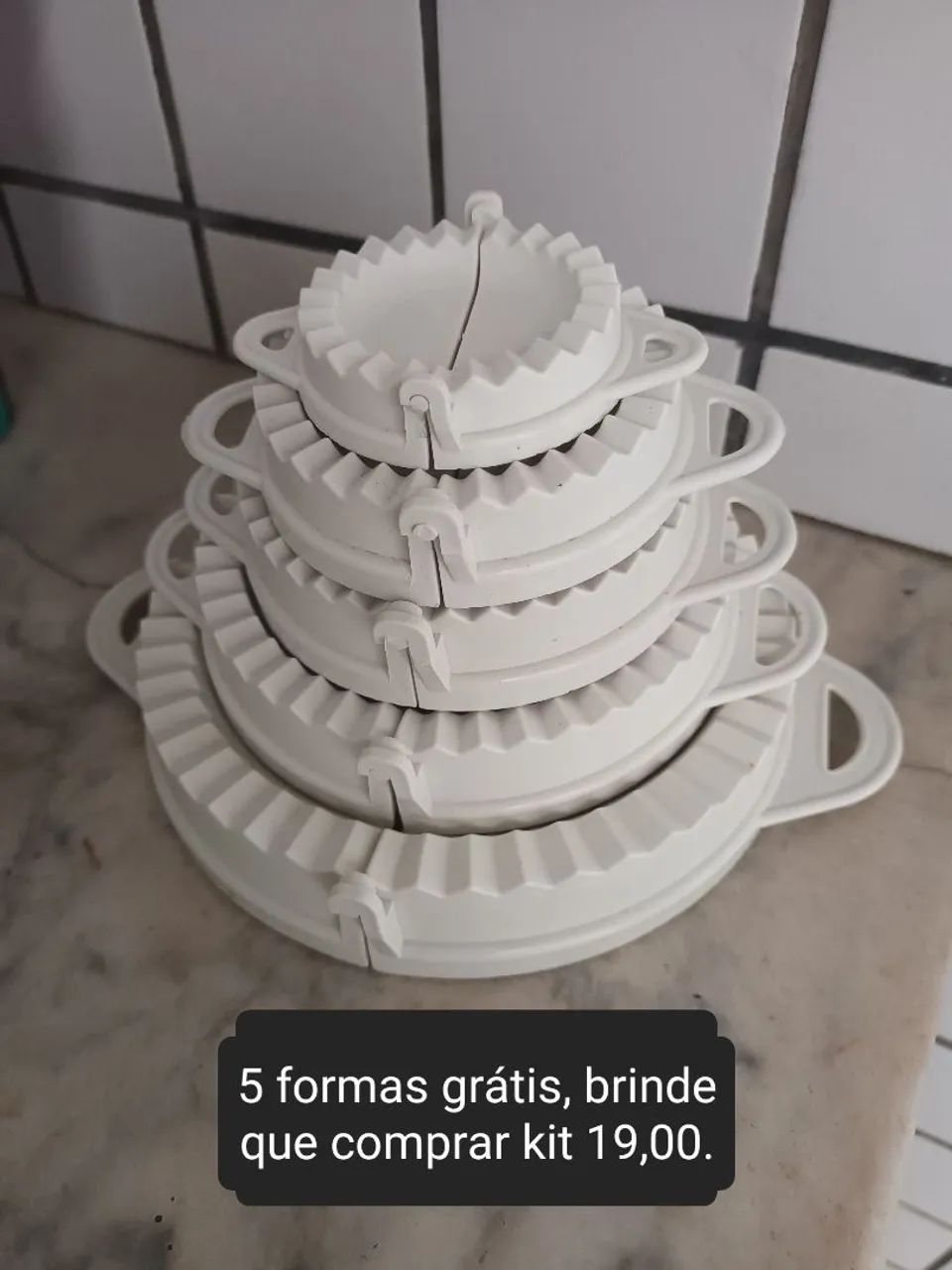 Kit cozinha, grátis formas pasteis, risole - Foto 2