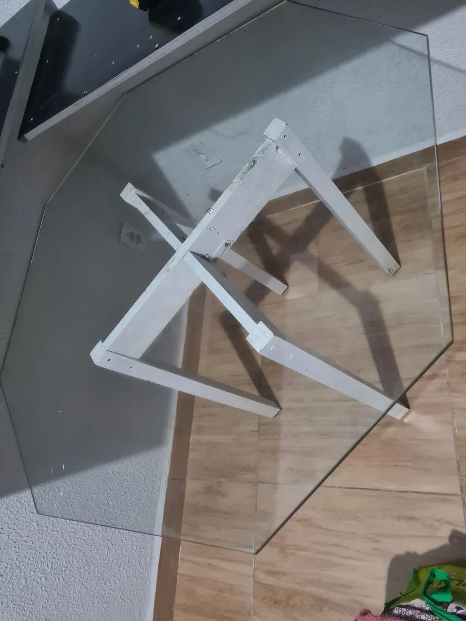 Mesa vidro temperado hexagonal - Foto 2