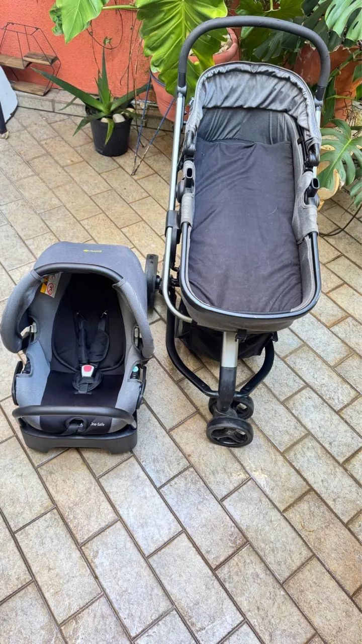 Kit carrinho + Moisés + bebê conforto Safety First - Foto 2