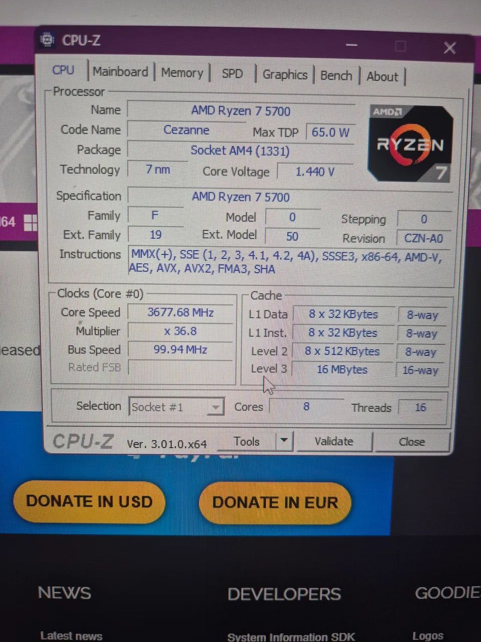 Rysen 7 5700 - Foto 3
