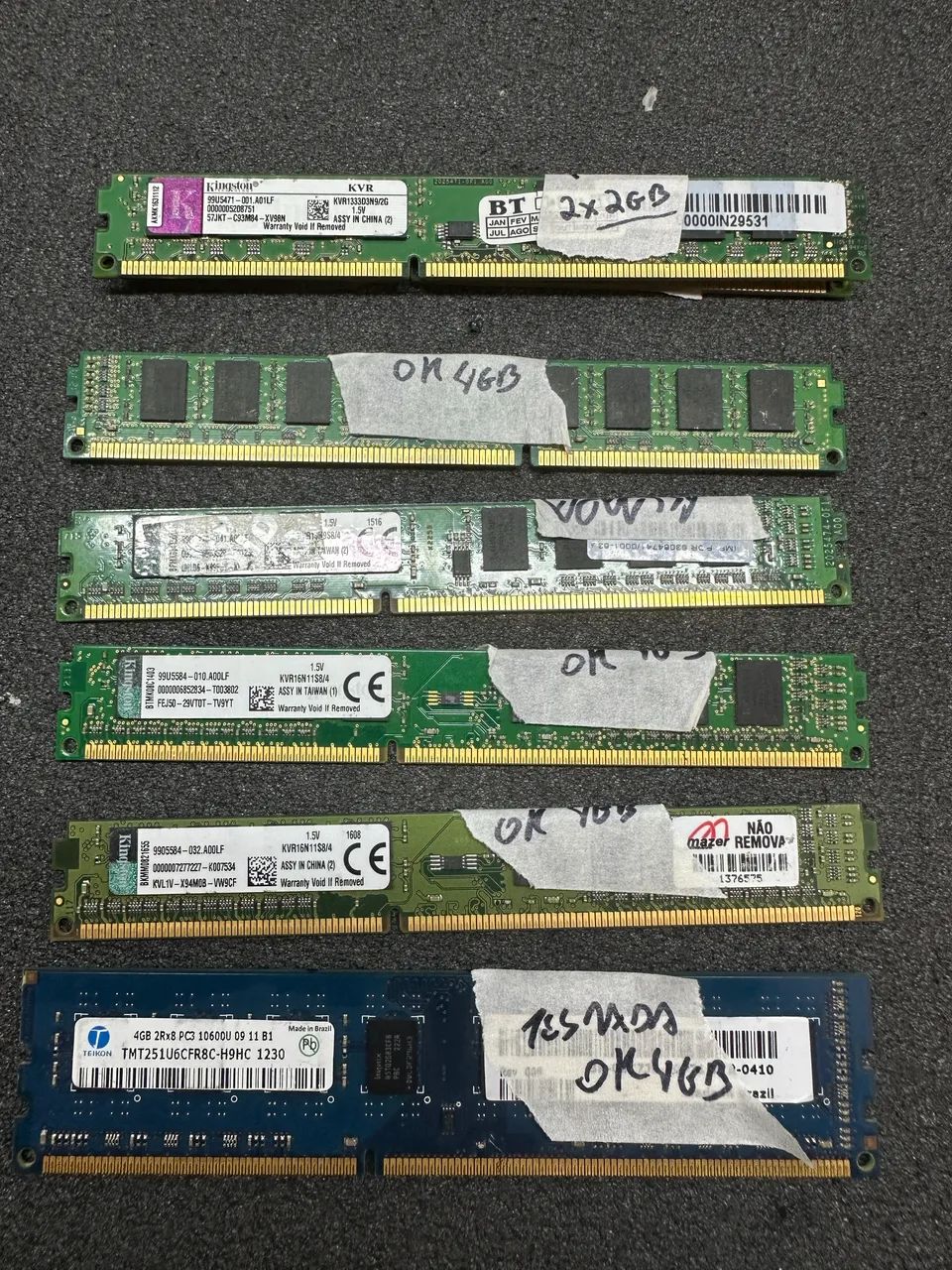 Memória ram ddr3 cada unidade 