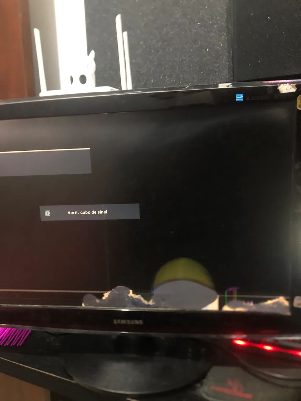 Vendo TV Monitor 24 polegadas Usado (Danificado a tela) - Foto 2