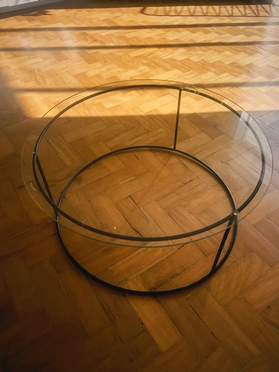 Mesa vidro e metal 