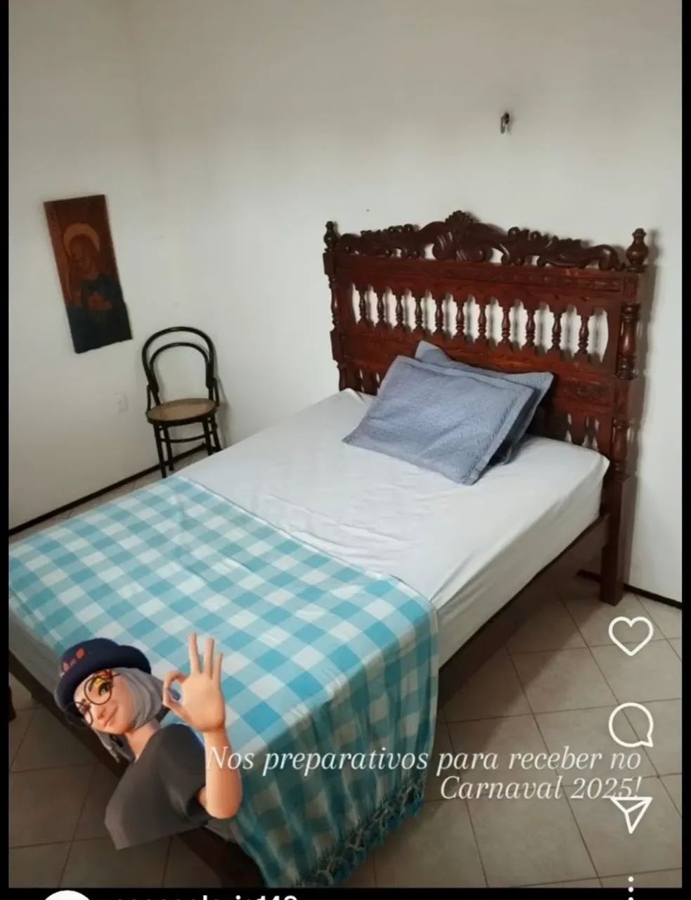 Cama em madeira de lei estilo colonial - Foto 2