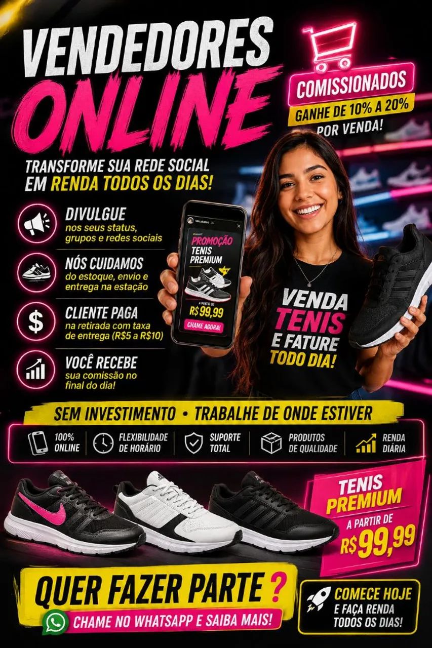 Precisa se vendedores onl%ine 