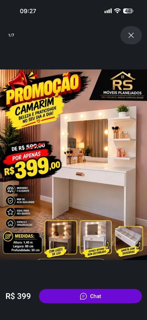 Camarim MDF  de Pé  - Foto 5
