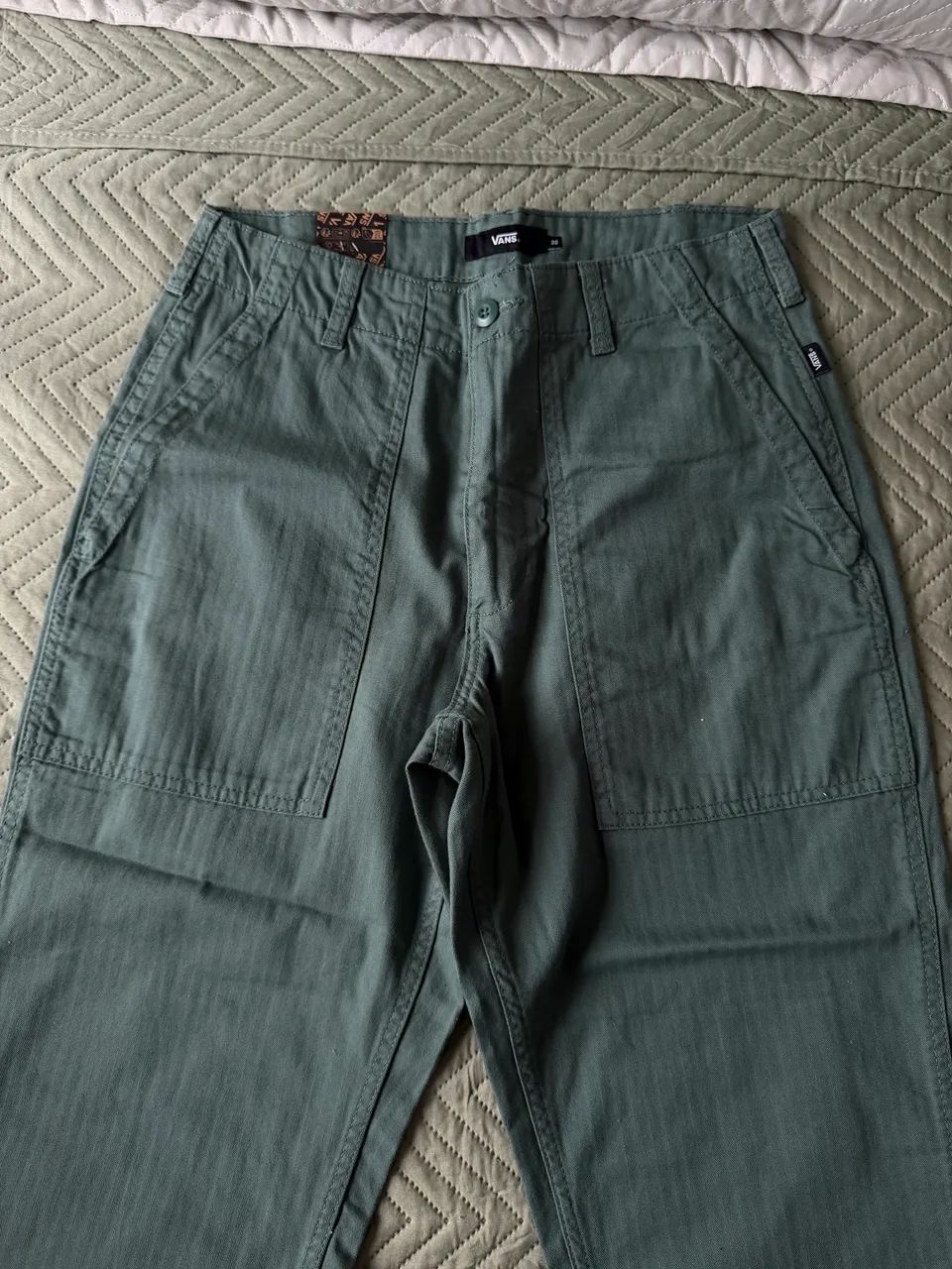 calça jeans vans verde 40
