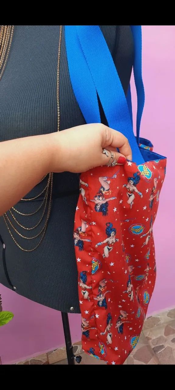 Ecobag Artesanal Premium Mulher Maravilha  - Foto 2