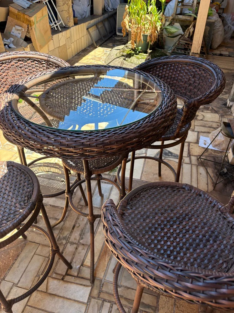 Mesa e cadeiras para área externa e interna  - Foto 2