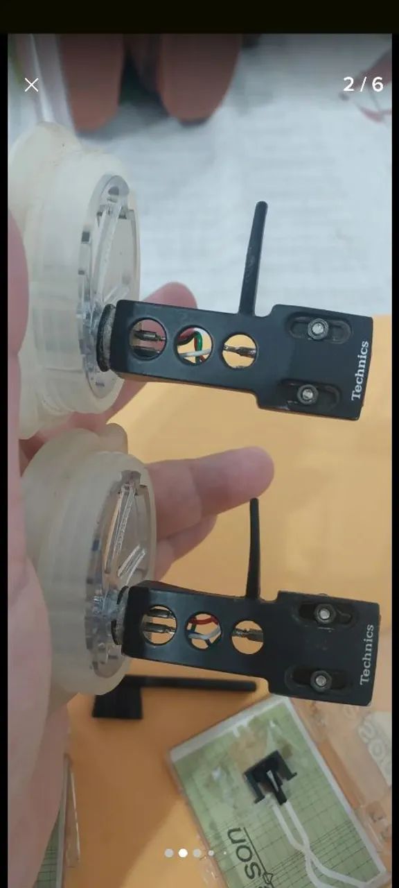 Par Headshell Technics cápsula agulha Leson AG80 - Foto 4