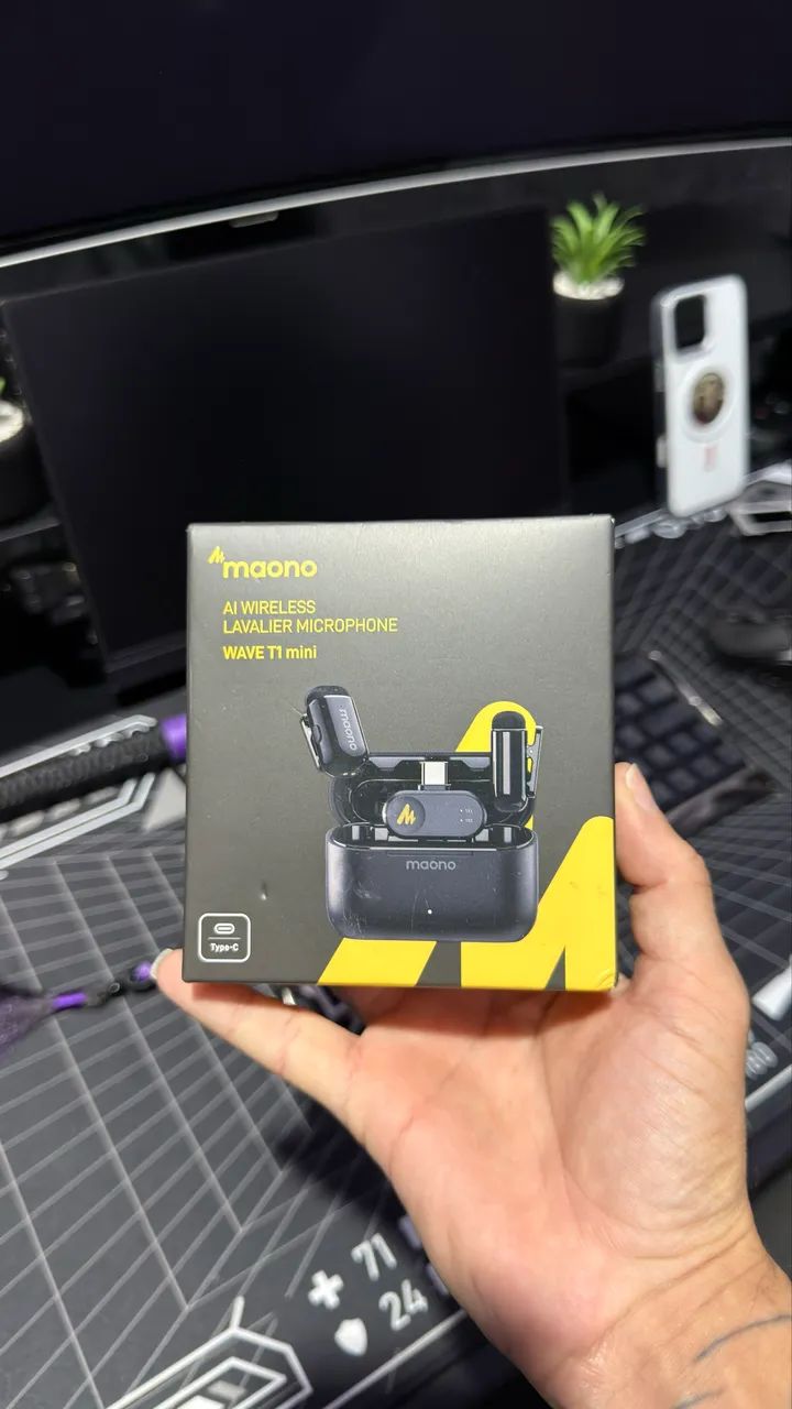 Microfone de lapela Wave T1 Mini type-c  (NOVO)
