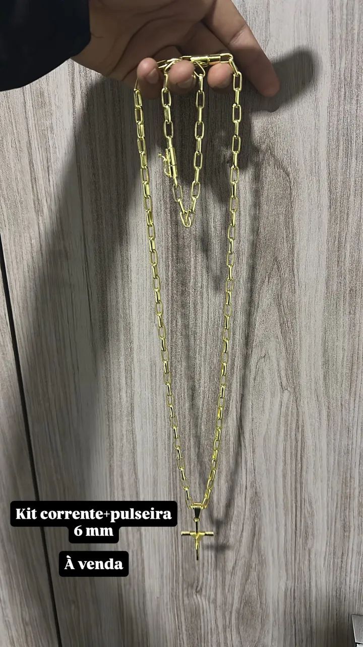 Kit Corrente+Pulseira 6MM