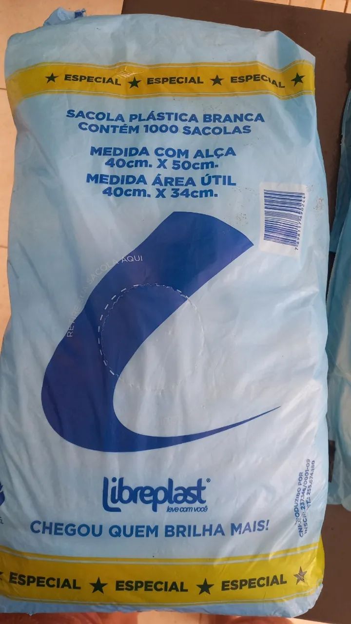 Sacolas Brancas 3 Tamanhos. Cada Pacote com 1000 unidades. - Foto 2