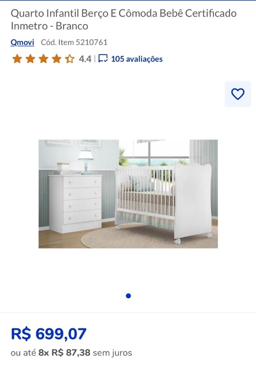 Berço e cômoda  - Foto 3