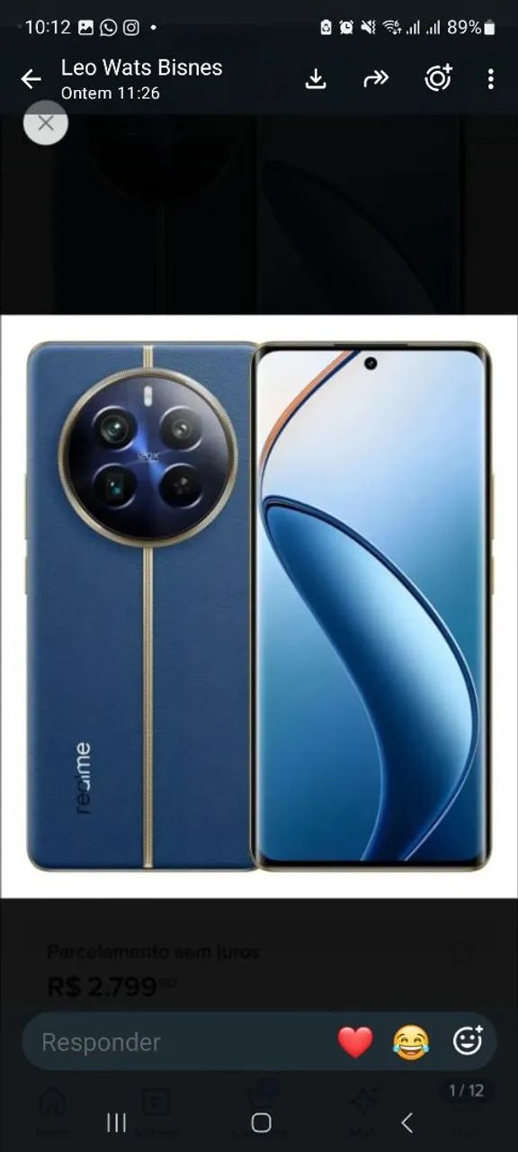 CELULAR TOP DE LINHA 12GB 512 ram  REALME PRO PLUS+